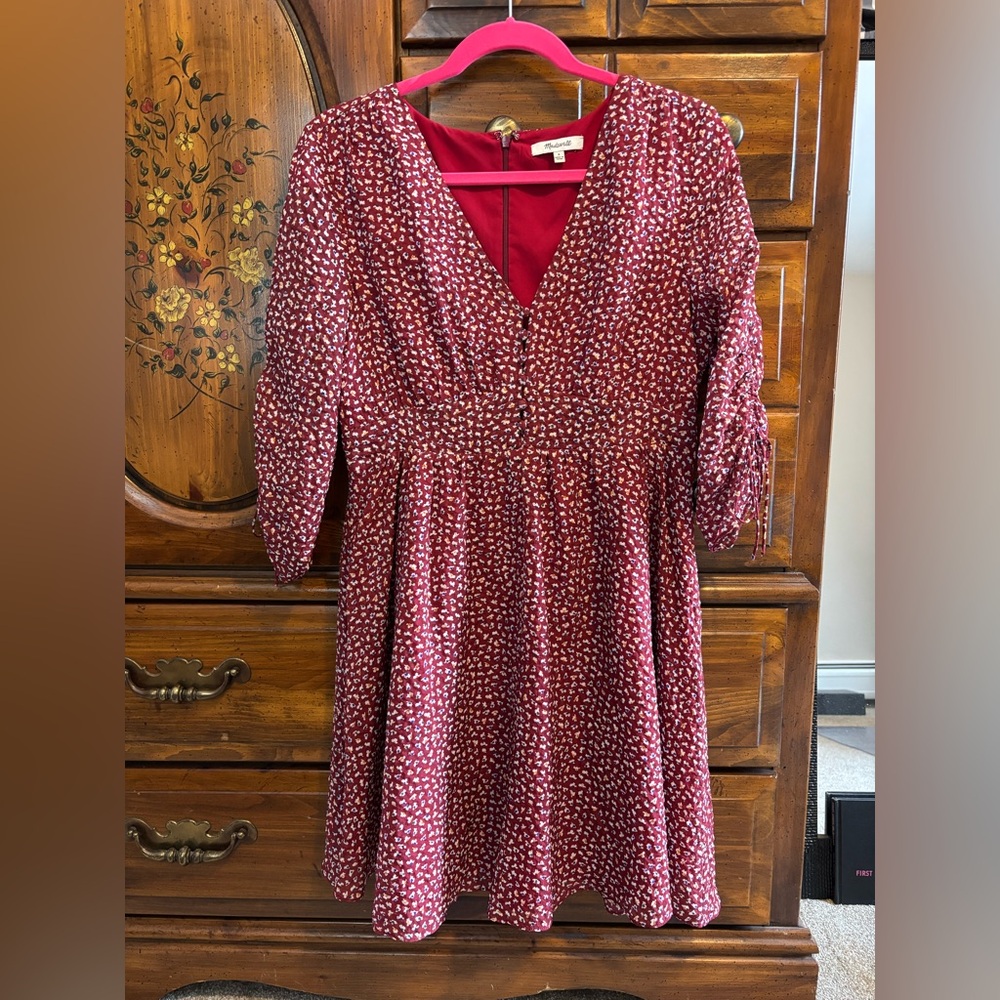 MADEWELL Starviolet Mini Dress In Ditsy Flowers Size 8